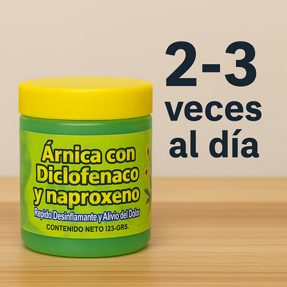 Arnica con Diclofenaco y Naproxeno 125gr